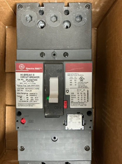 New SFLA36AT0250 3 Pole, 250 Amps, 600 Volts