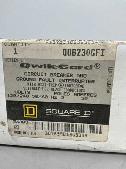 New Square D QOB230GFI 2 Poles, 30 Amps, 240 Volts