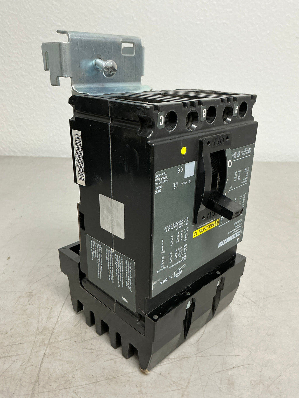 Used Square D FA36080 3 Pole, 80 Amps, 600 Volts