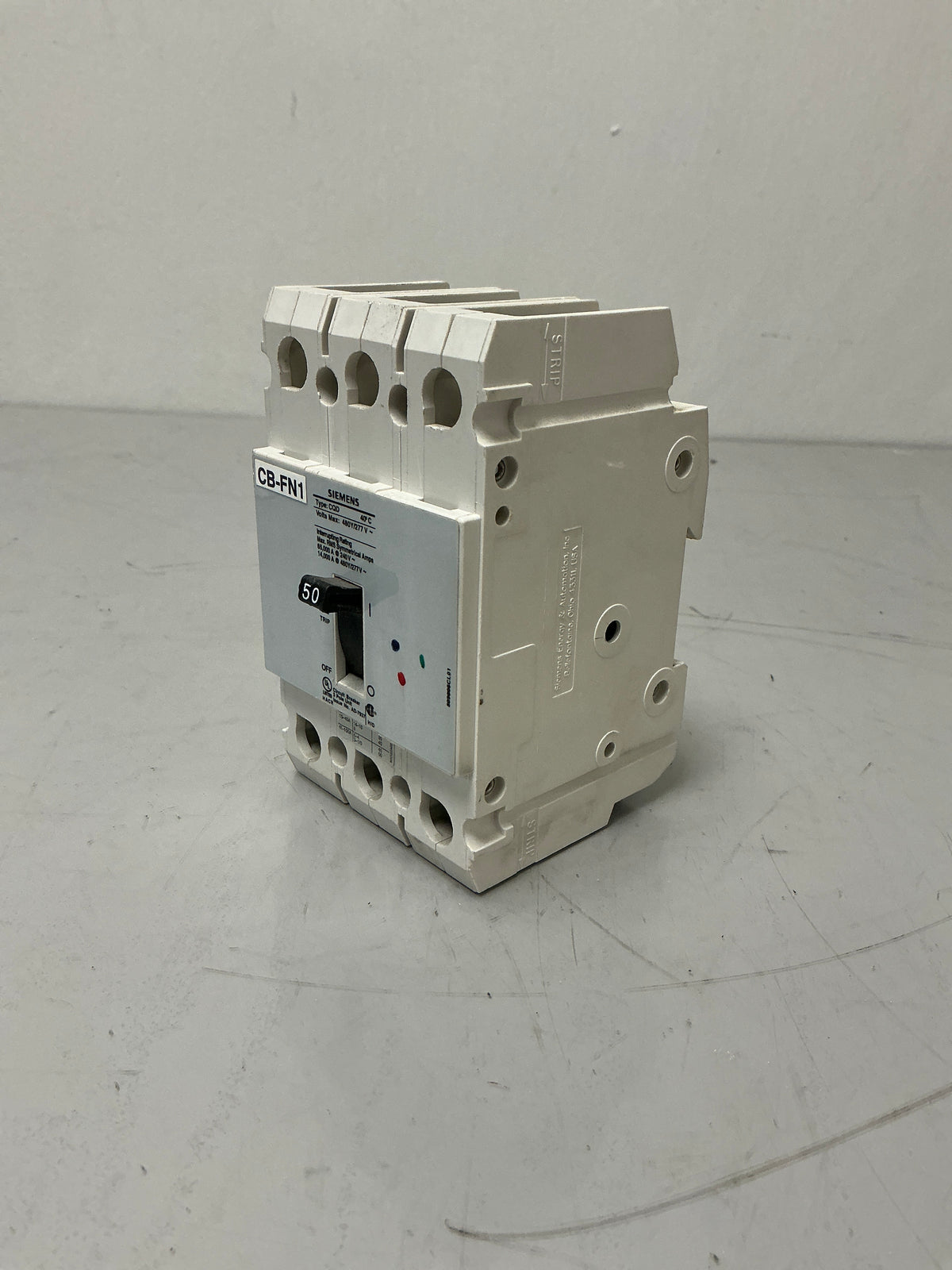 Used Siemens CQD350 3 Pole, 50 Amps, 480 Volts Circuit Breaker