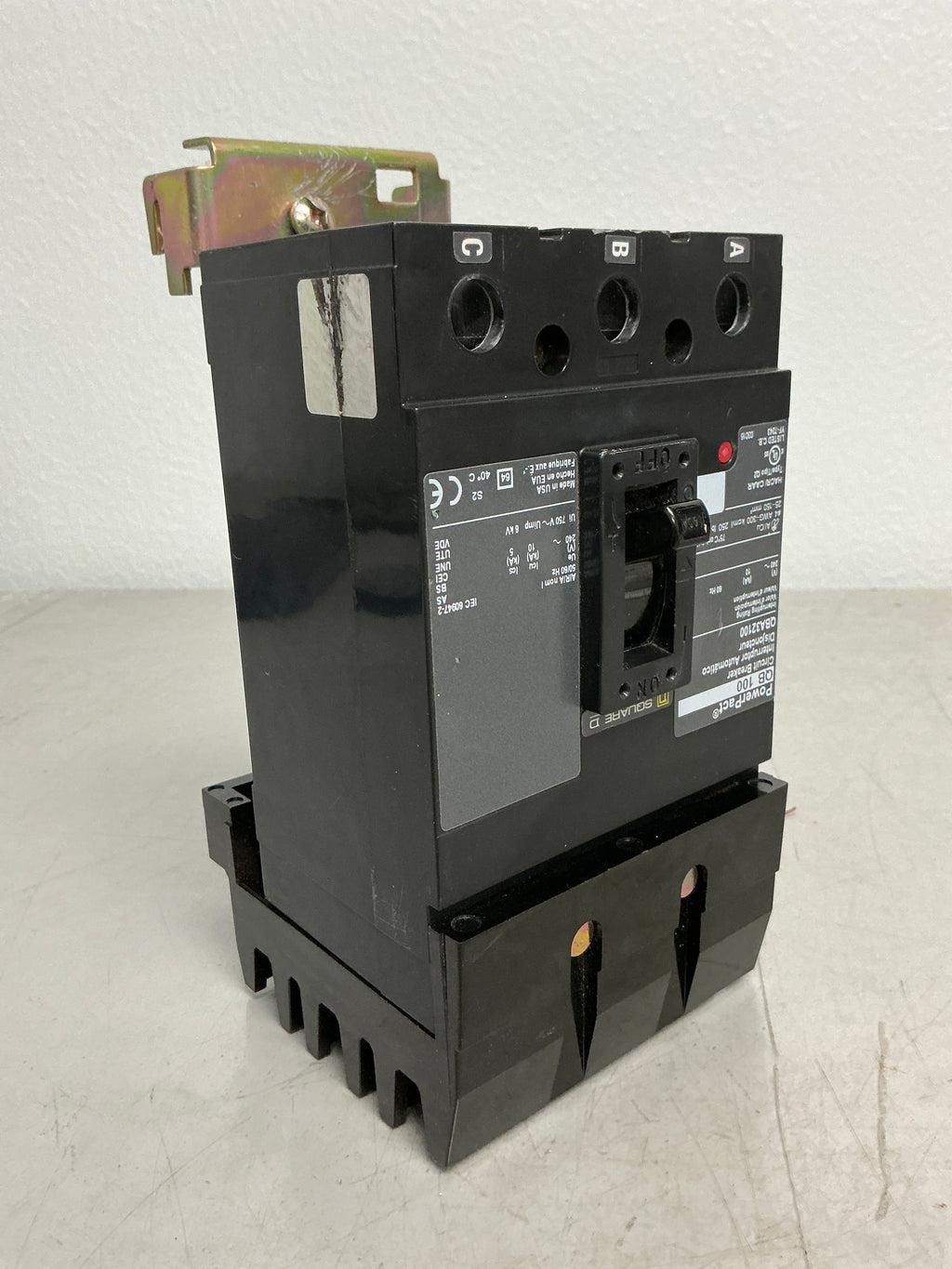 Used Squares D QBA32100 3 Pole, 100 Amps, 600 Volts