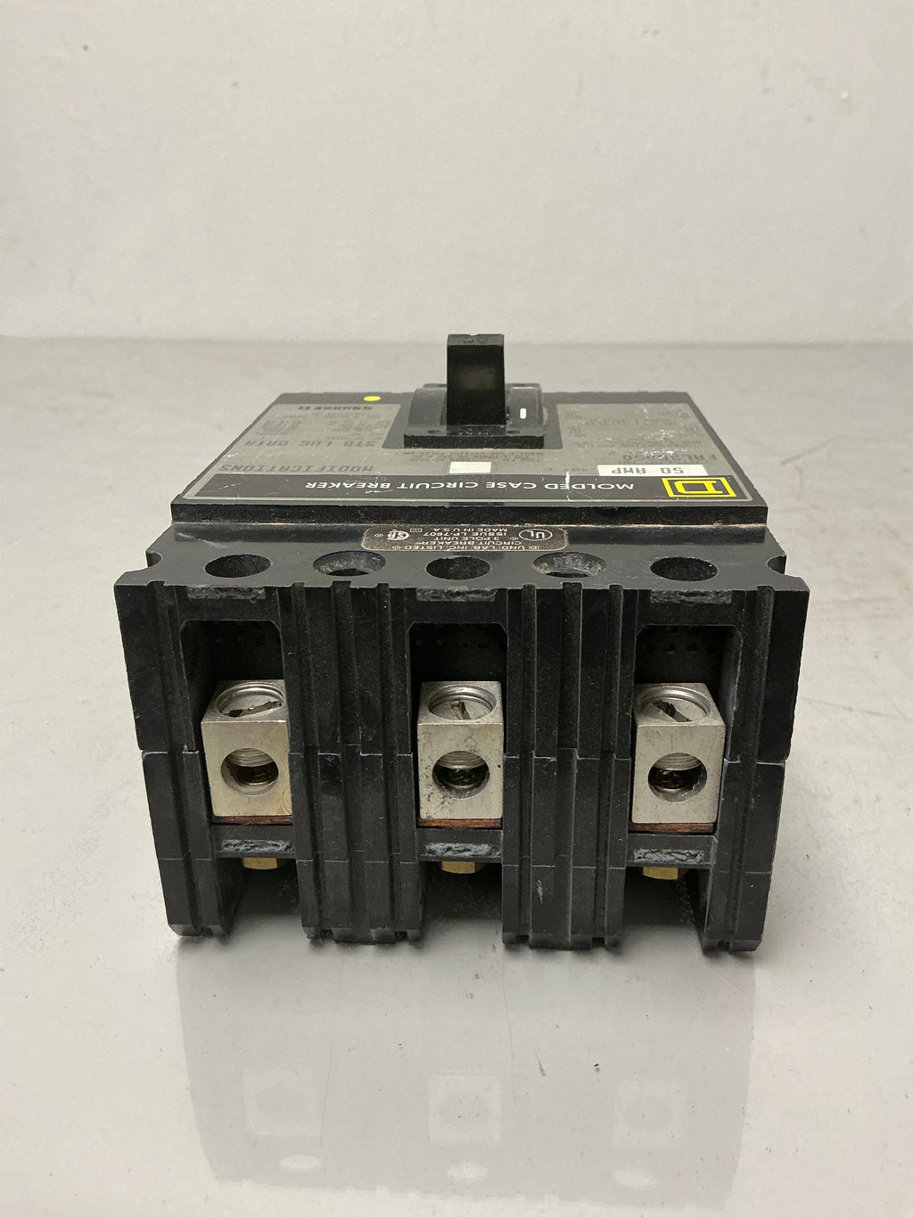 Used Square D FAL36050 3 Pole, 50 Amps, 600 Volts Circuit Breaker