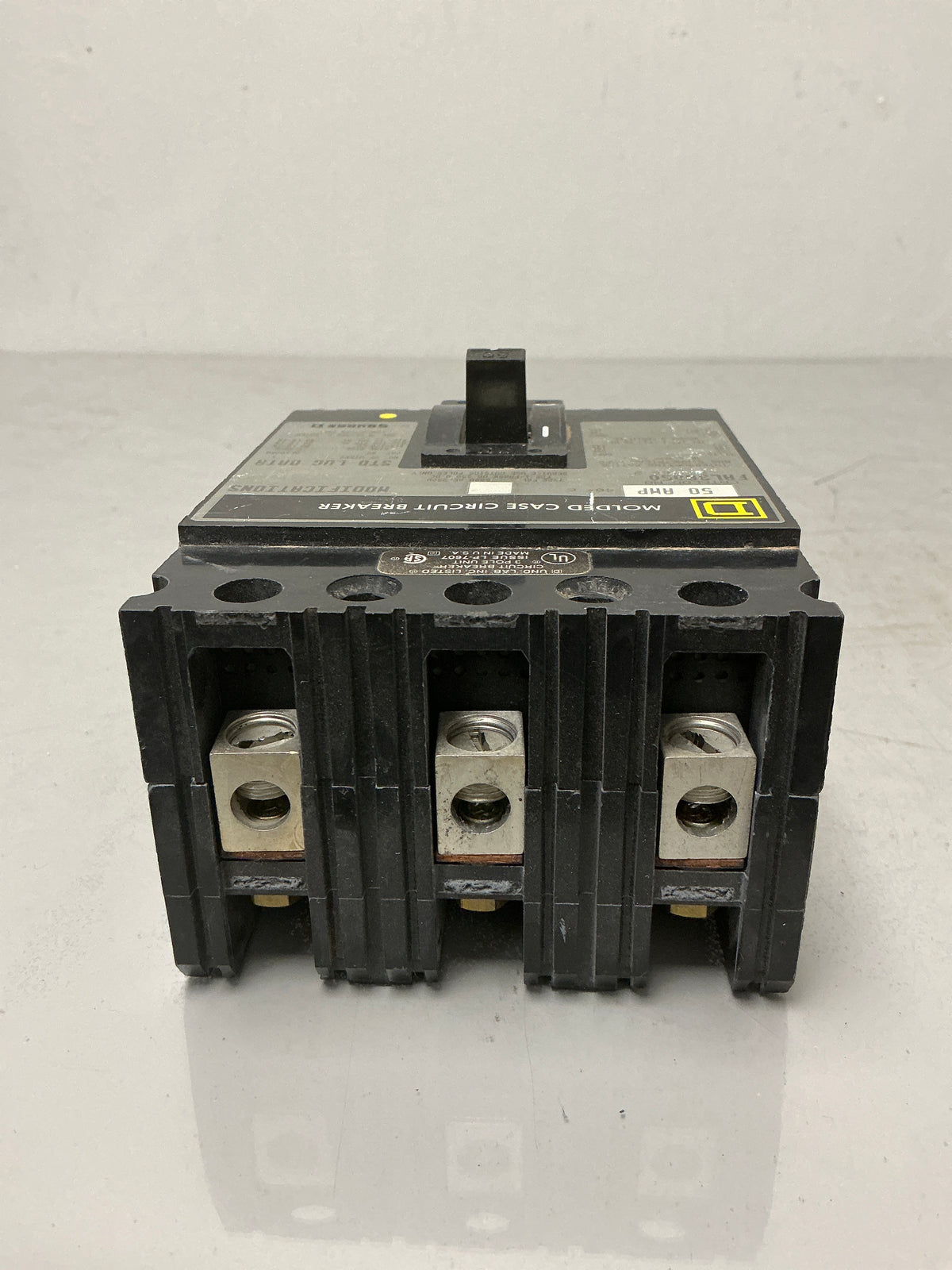 Used Square D FAL36050 3 Pole, 50 Amps, 600 Volts Circuit Breaker