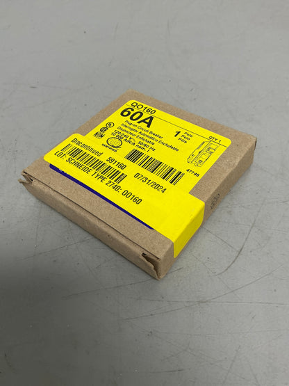 New Square D QO160 1 Pole, 60 Amps, 240 Volts