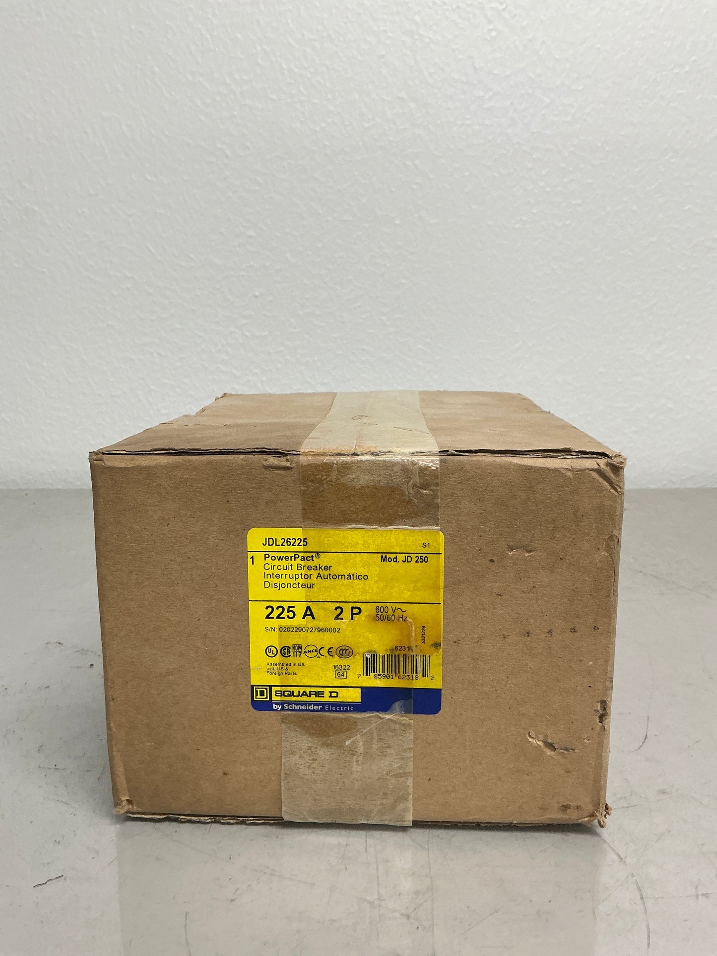 New Square D JDL26225 2 Pole, 225 Amps, 600 Volts