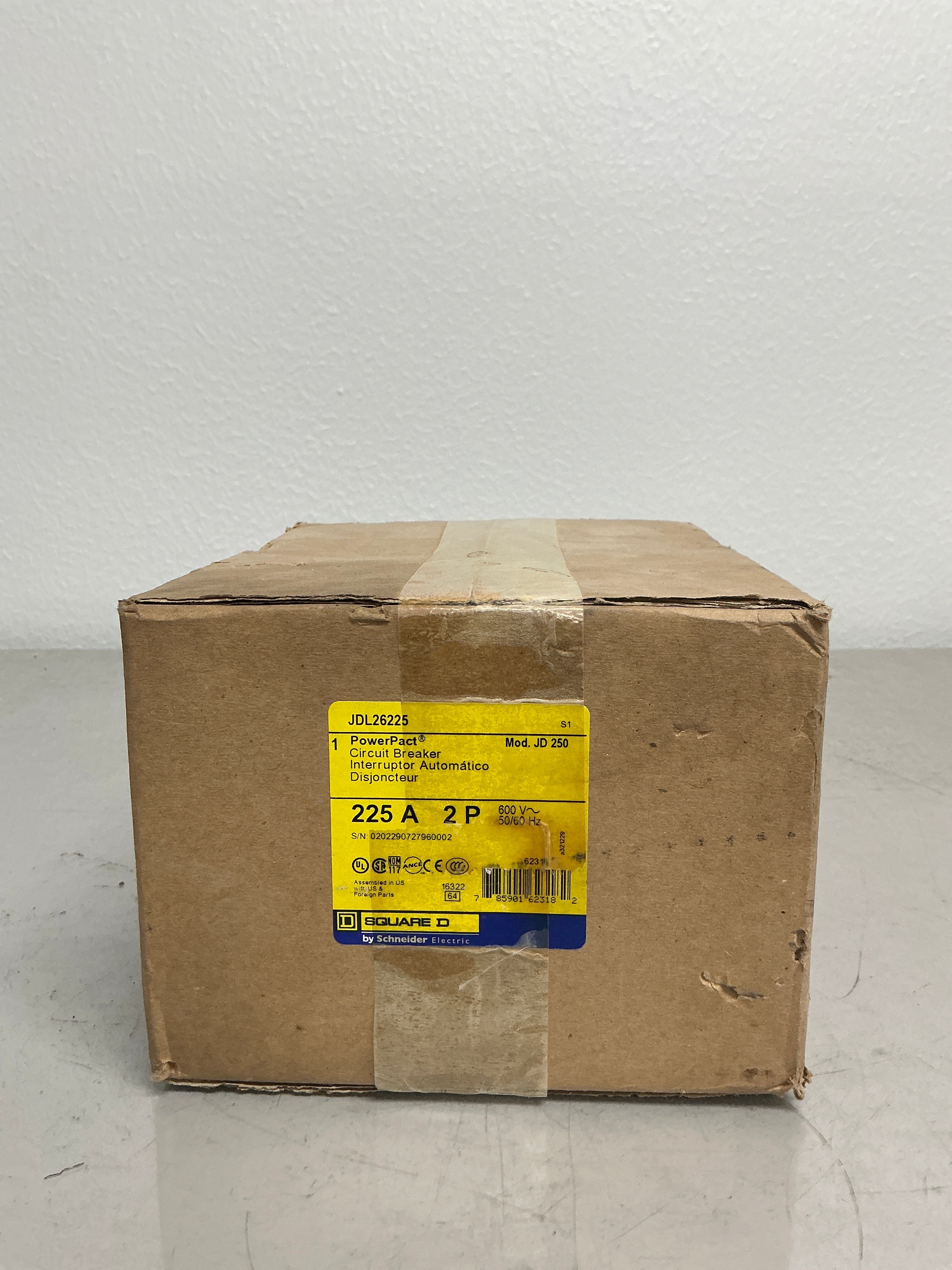 New Square D JDL26225 2 Pole, 225 Amps, 600 Volts