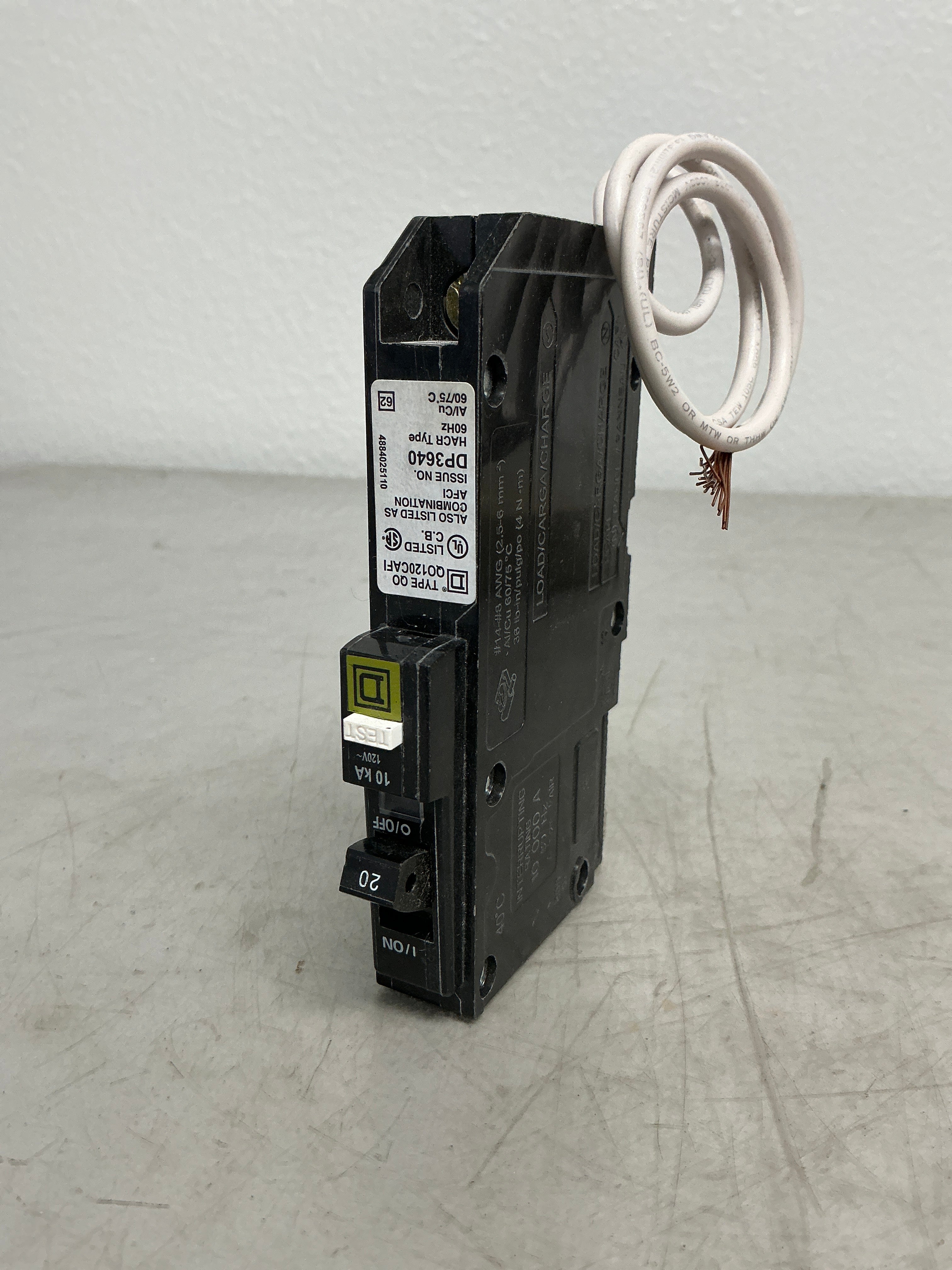 New Square D QO120CAFI 1 Pole, 20 Amps, 240 Volts