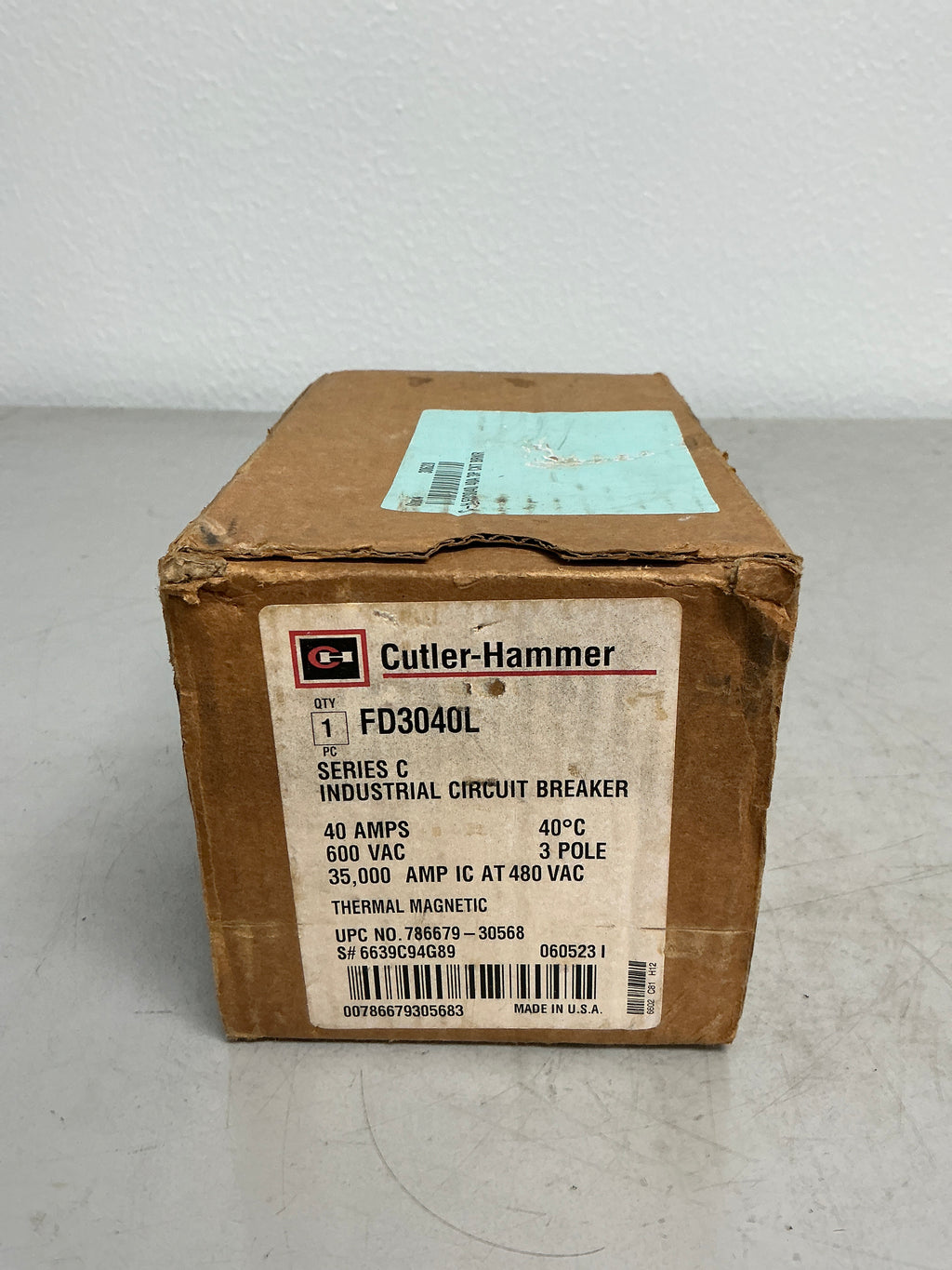 New FD3040L 3 Pole, 40 Amps, 600 Volts
