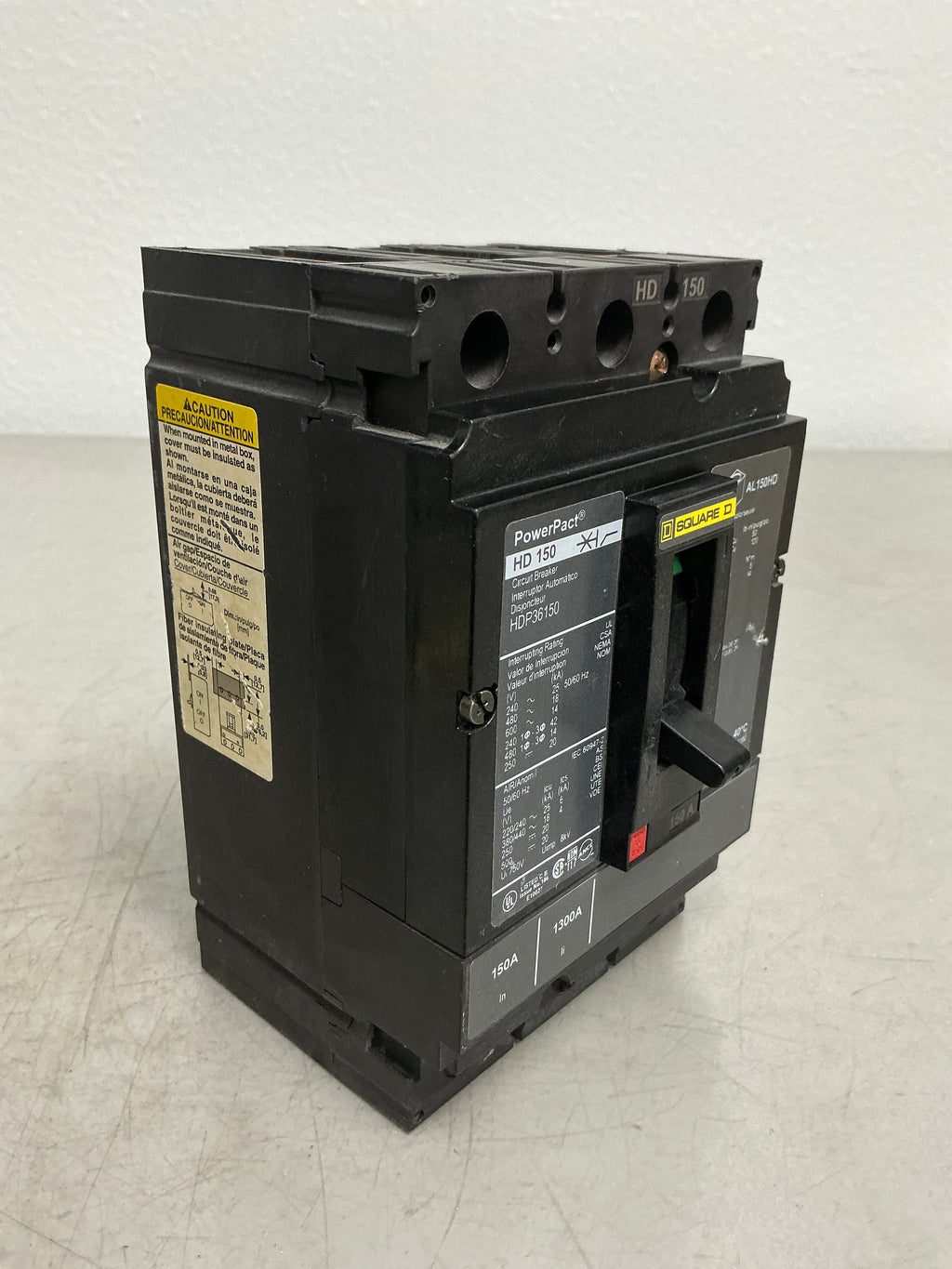 Used Square D HDP36150 3 Pole, 150 Amps, 480 Volts