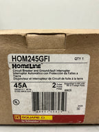 New Square D HOM245GFI 2 Pole, 45 Amps, 240 Volts Circuit Breaker