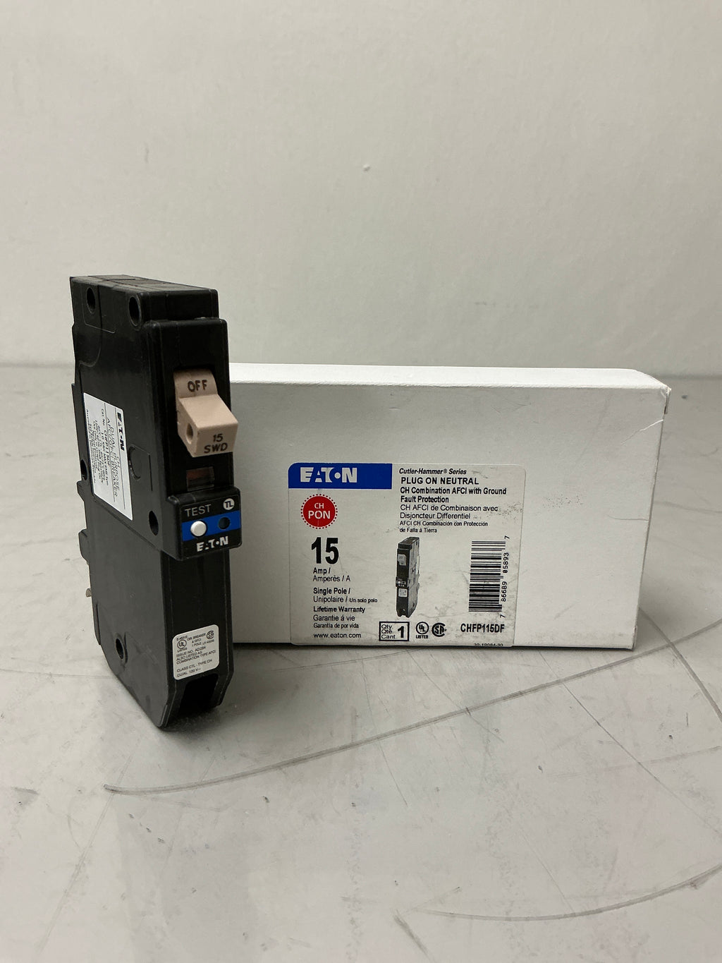 New Eaton CHFP115DF 1 Pole, 15 Amps, 120 Volts Circuit Breaker