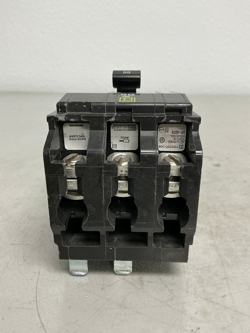 Used Square D QOB350 3 Pole, 50 Amps, 240 Volts