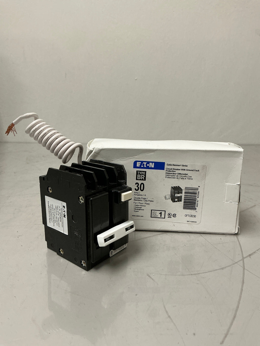 New Eaton GFTCB230 2 Pole, 30 Amps, 240 Volts Circuit Breaker