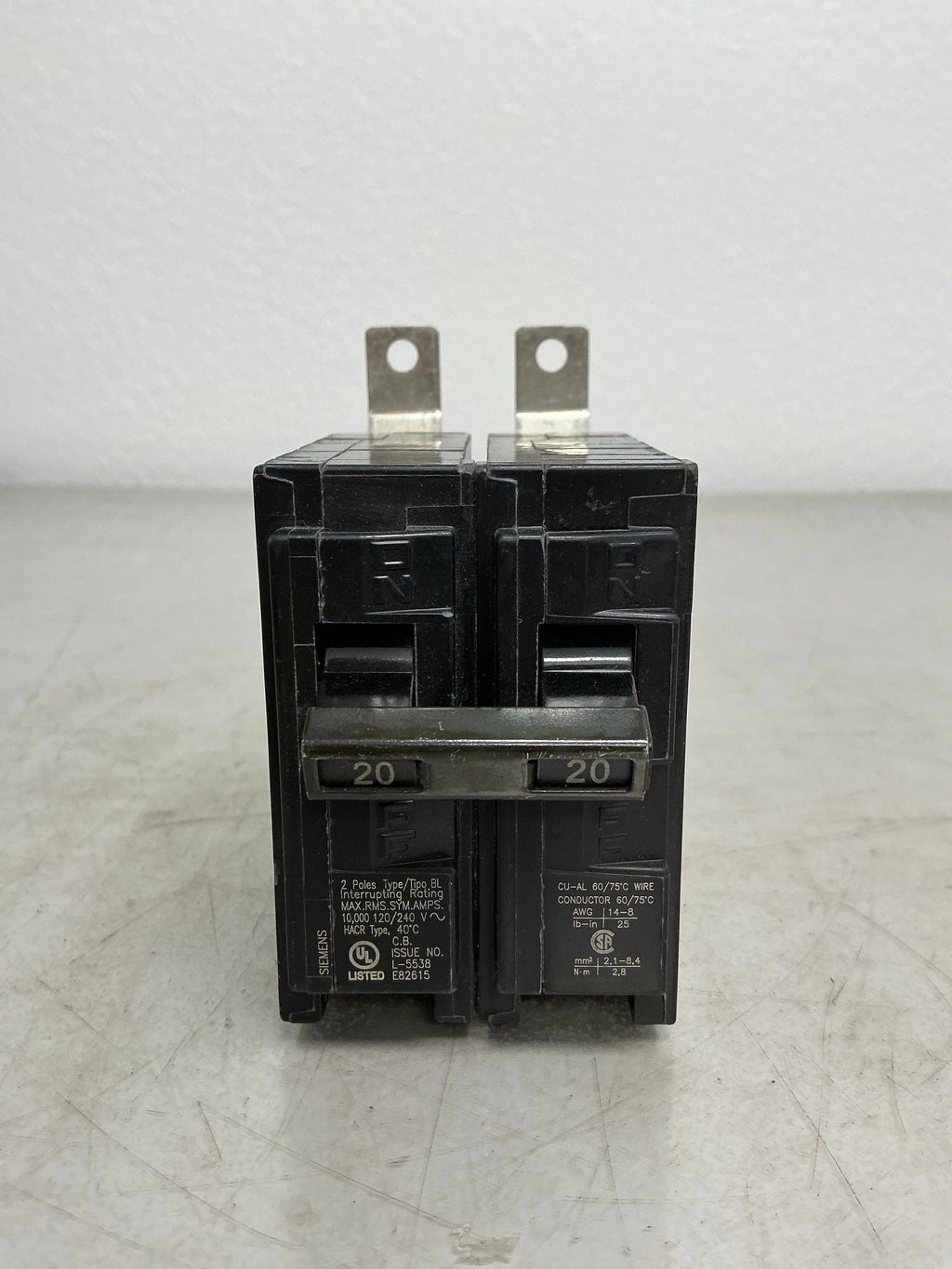New Siemens B220 2 Pole, 20 Amps, 240 Volts