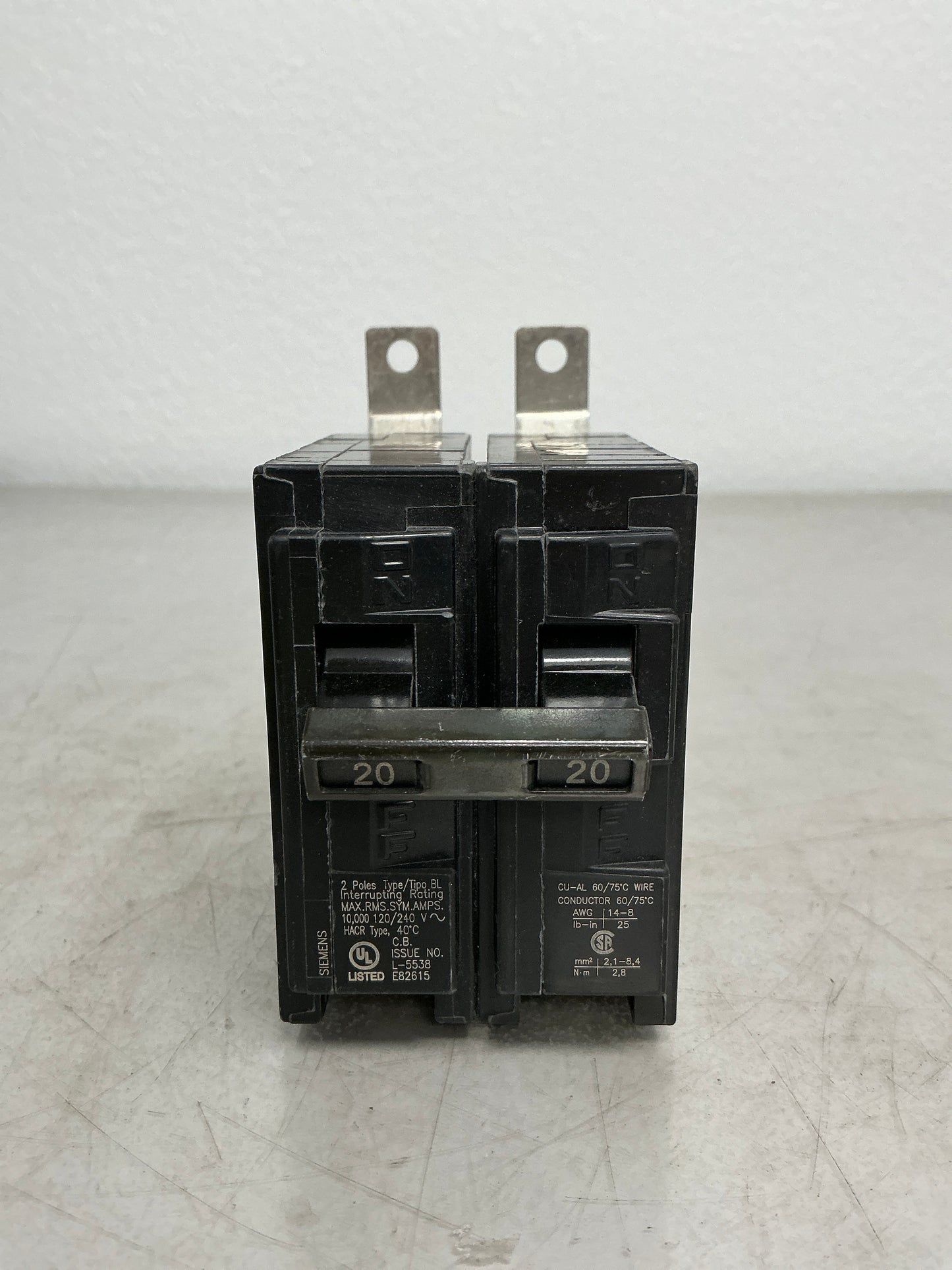 New Siemens B220 2 Pole, 20 Amps, 240 Volts