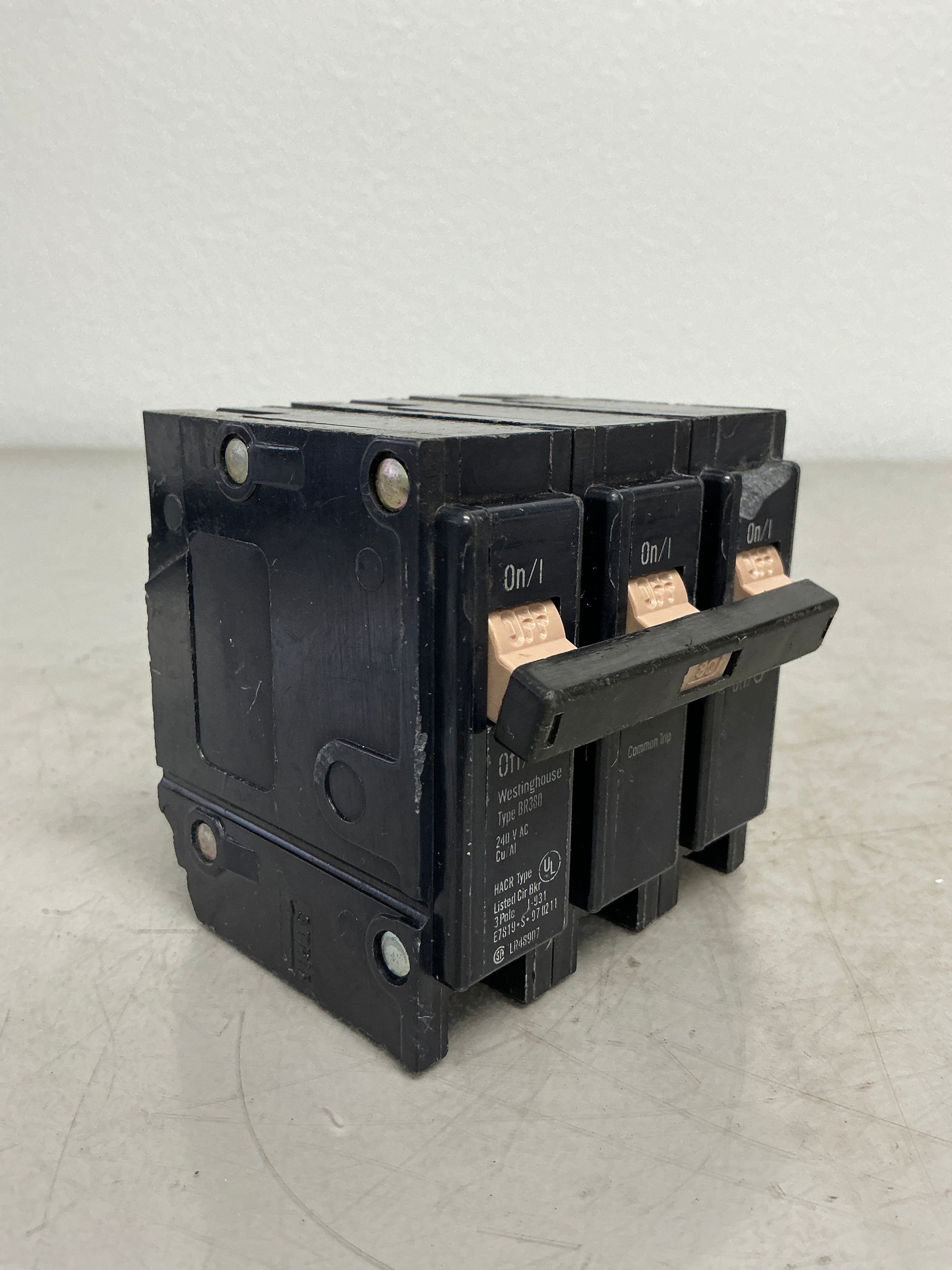 *CHIPPED* Used BR380 3 Pole, 80 Amps, 240 Volts