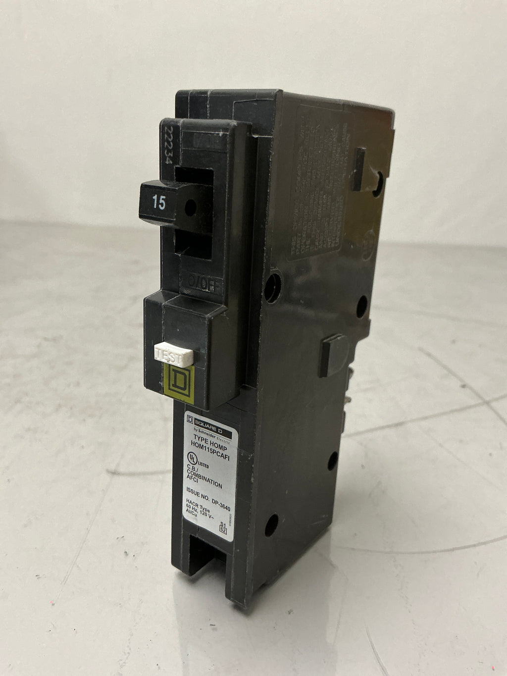New Square D HOM115PCAFI 1 Pole, 15 Amps, 120 Volts Circuit Breaker