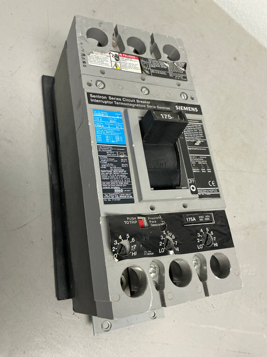 Used Siemens FXD63B175 3 Pole, 175 Amps, 600 Volts