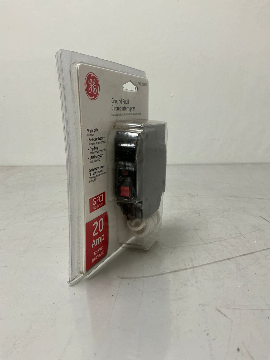 New GE THQL1120GFTP 1 Pole, 20 Amps, 120 Volts, Circuit Breaker
