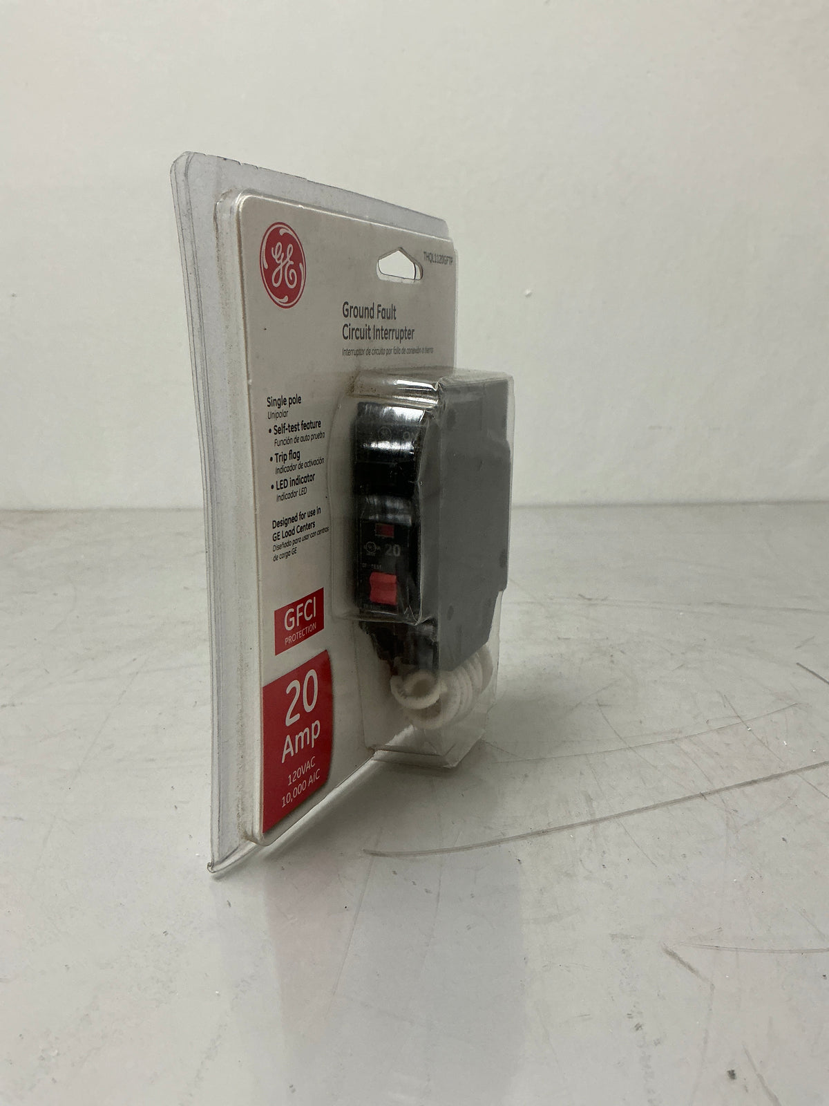New GE THQL1120GFTP 1 Pole, 20 Amps, 120 Volts, Circuit Breaker