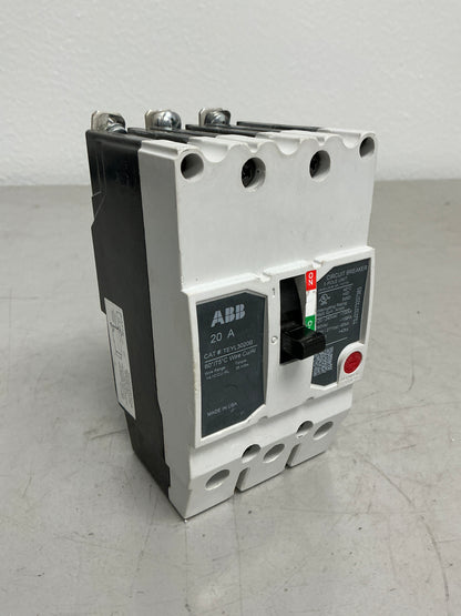 Used ABB TEYL3020B 3 Pole, 20 Amps, 480 Volts