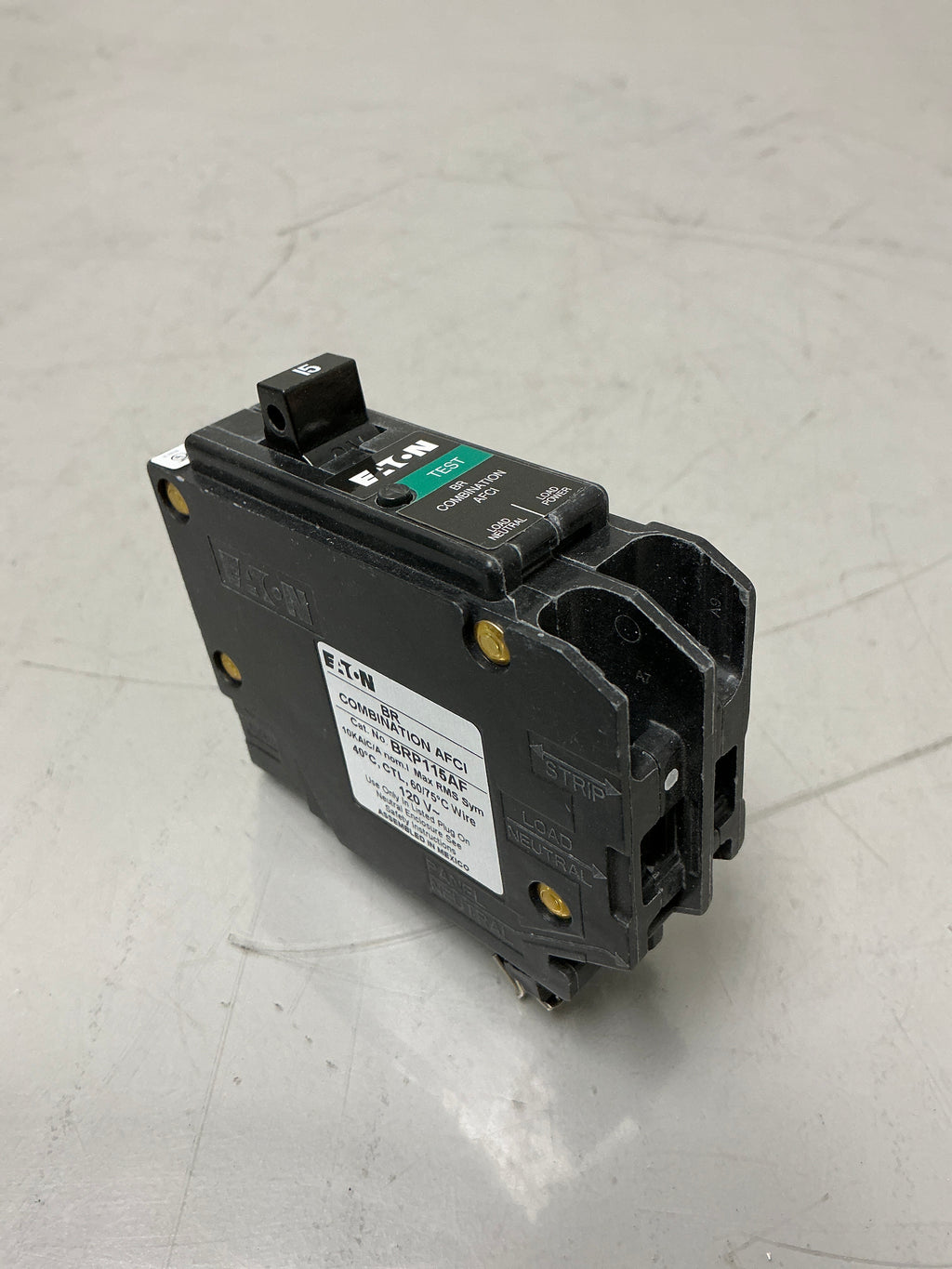 New Eaton BRP115AF 1 Pole, 15 Amps, 120 Volts Circuit Breaker