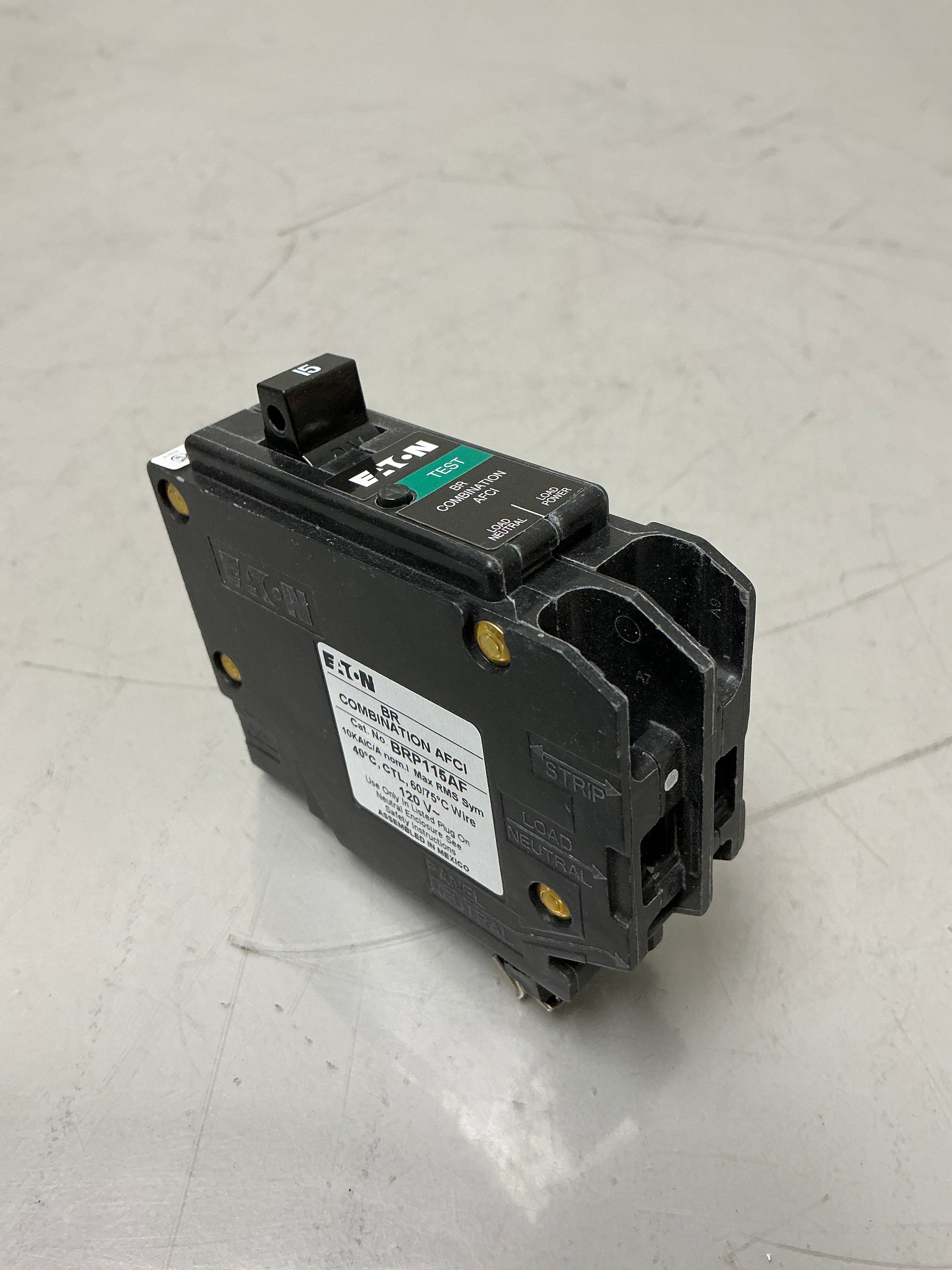 New Eaton BRP115AF 1 Pole, 15 Amps, 120 Volts Circuit Breaker