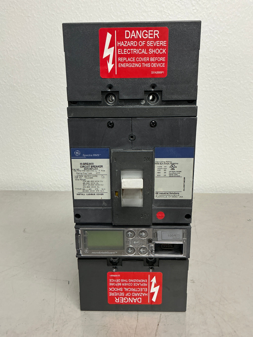 Used SGHC3601L3XX 3 Pole, 150 Amps, 600 Volts