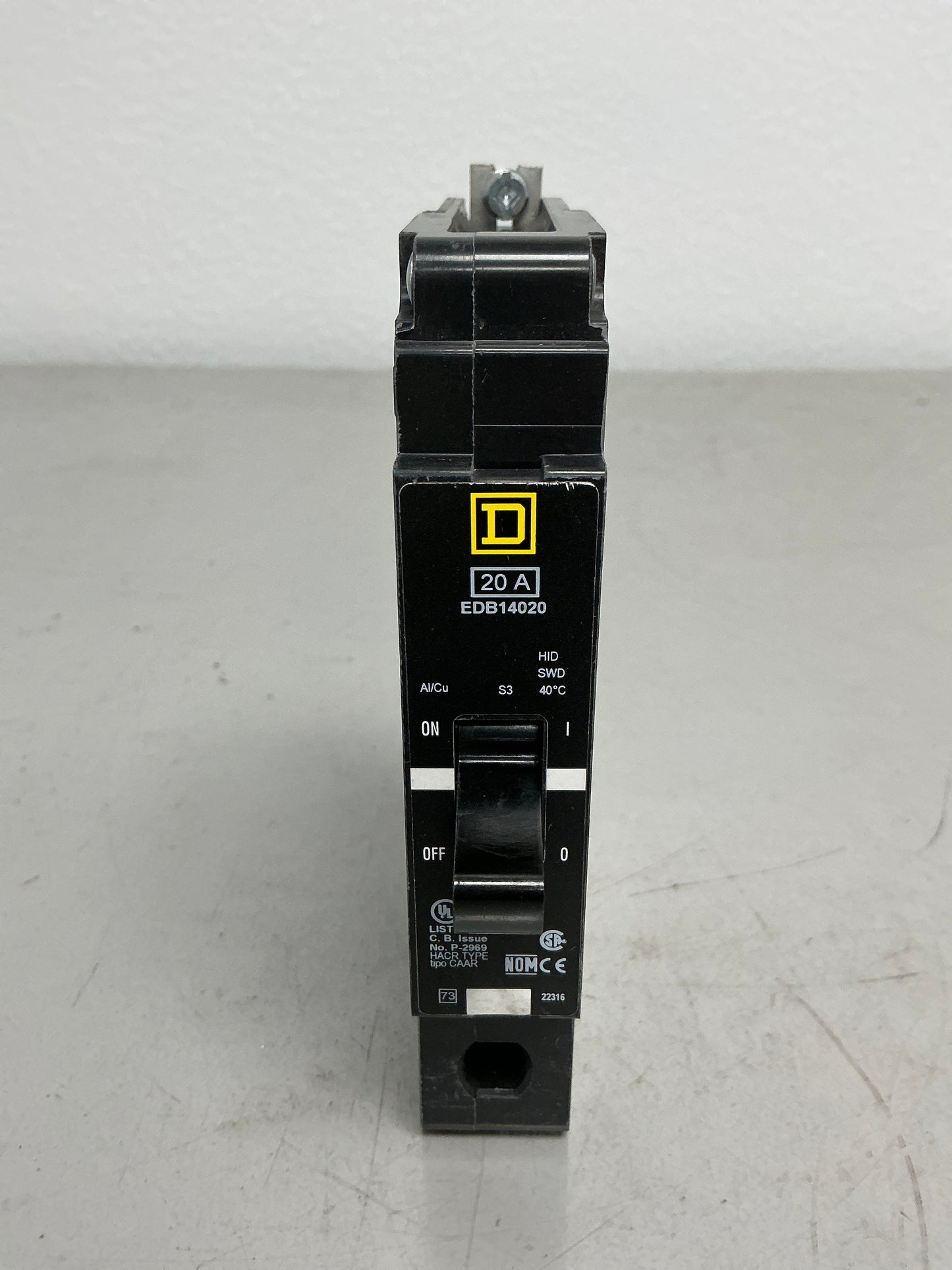 Use Square D EDB14020 1 Pole, 20 Amps, 277 Volts