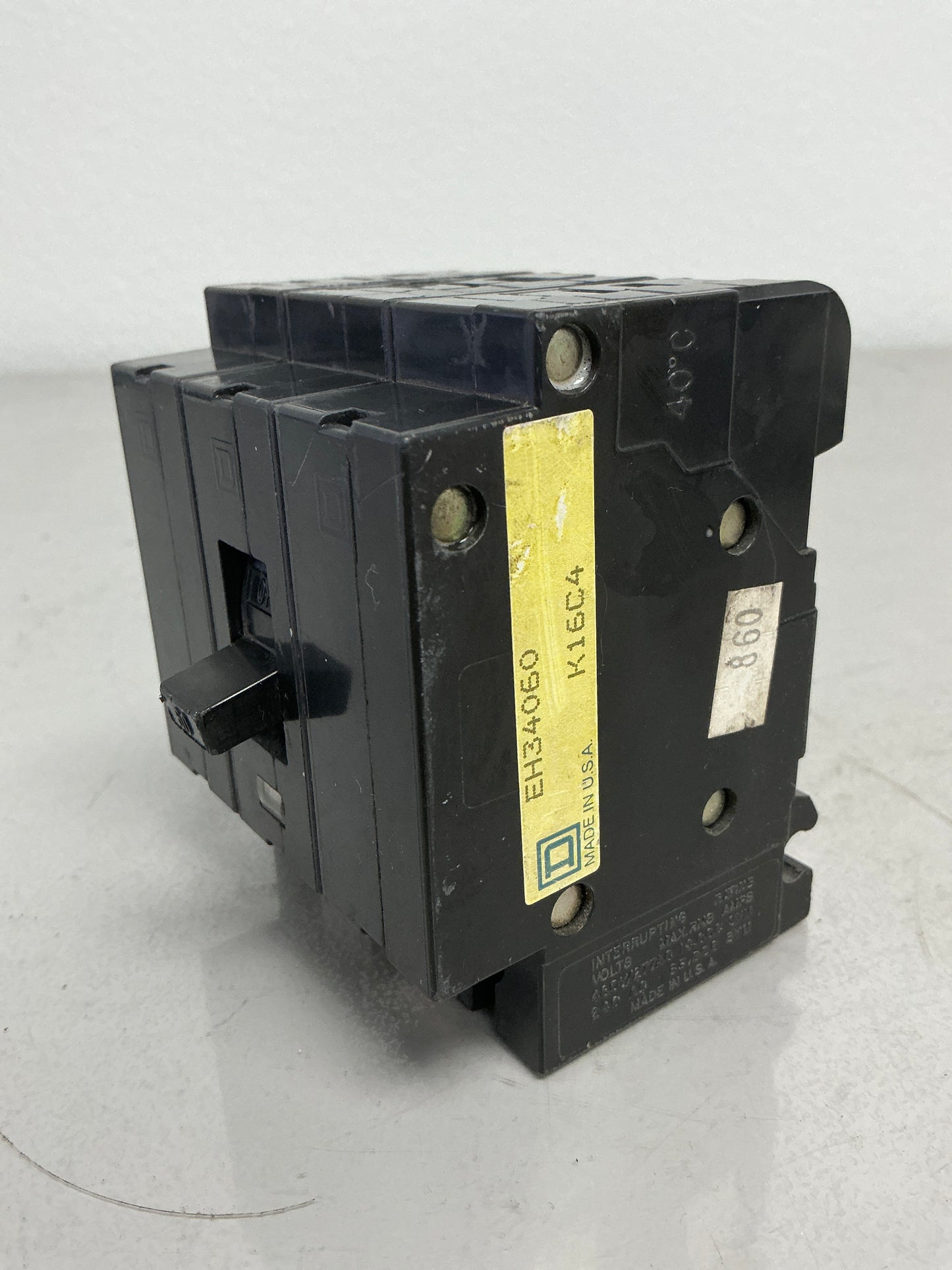 Used Square D EH34060 3 Pole, 60 Amps, 480 Volts