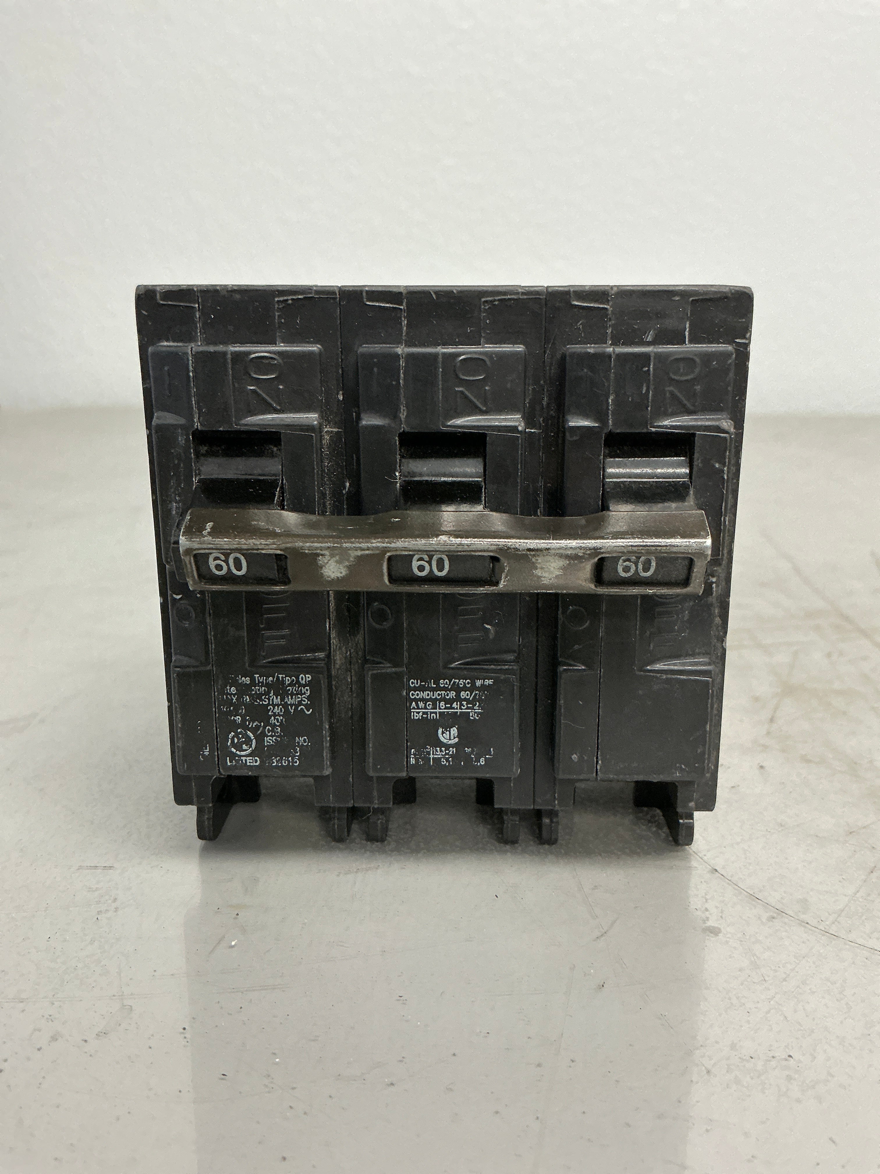 *CHIPPED* Used Q360 3 Pole, 60 Amps, 240 Volts
