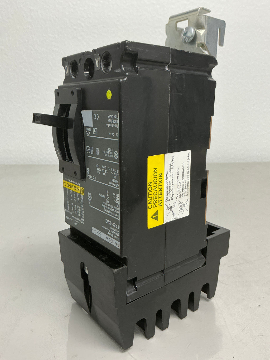 Used Square D FA24100AC 100 Amps, 480 Volts, 2 Pole