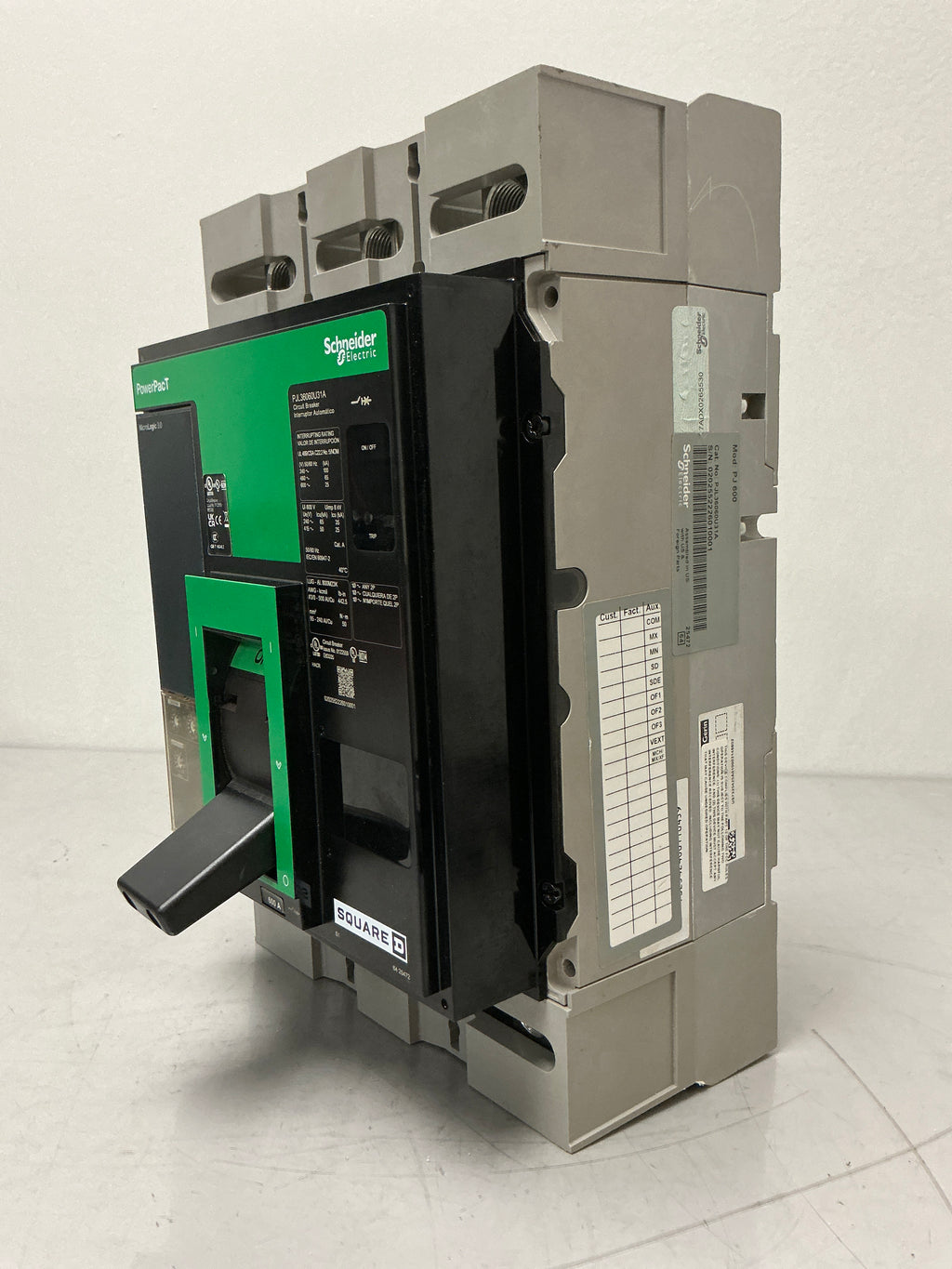 New Square D PJL36060U31A 3 Pole, 600 Amps, 600 Volts Circuit Breaker