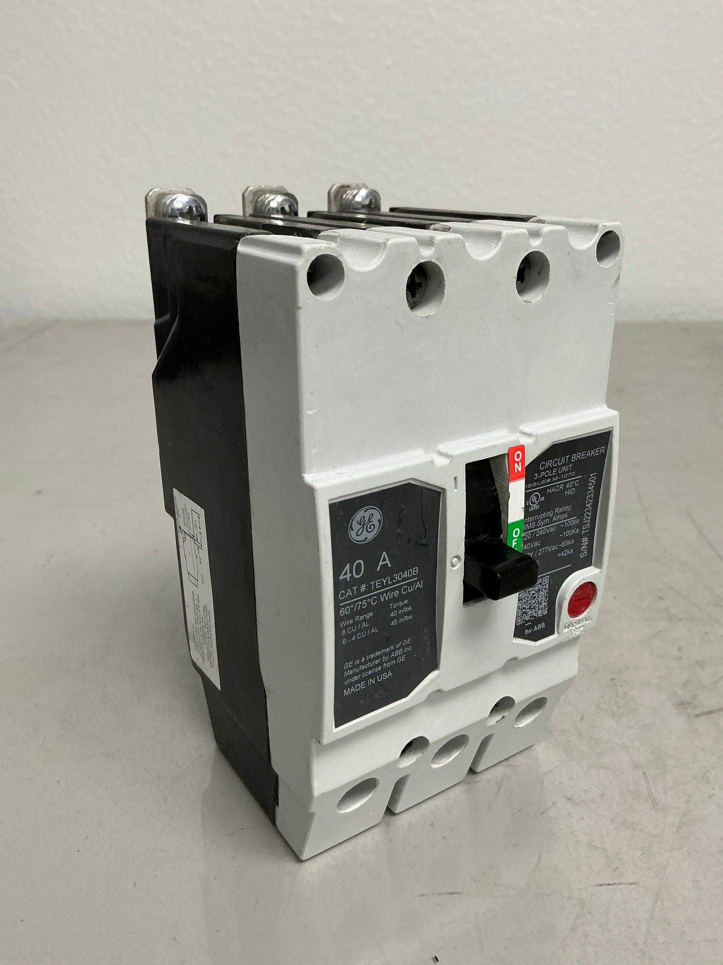 New TEYL3040B 3 Pole, 40 Amps