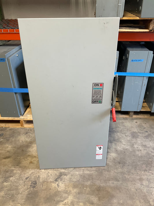 Used Siemens GF326NRA Disconnect 600 Amp 240 Volt Fusible Outdoor 3R