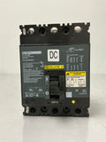 Used Square D FHL3610016DC 3 Pole, 100 Amps, 600 Volts Circuit Breaker