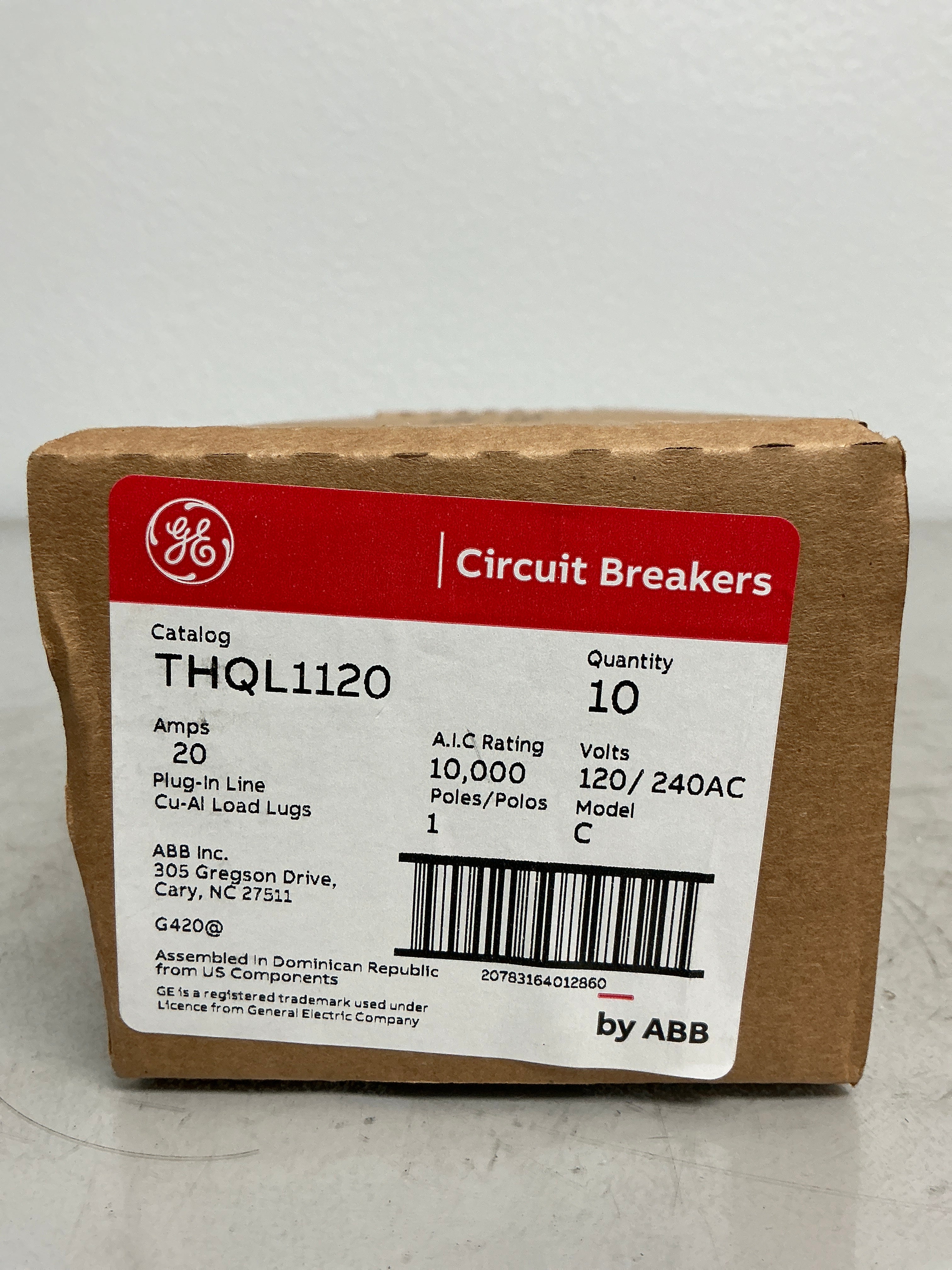 New THQL1120 1 Pole, 20 Amps, 240 Volts