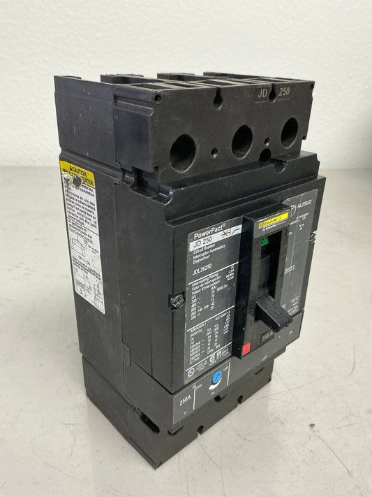 Used Square D JDL36250 3 Pole, 250 Amps, 600 Volts