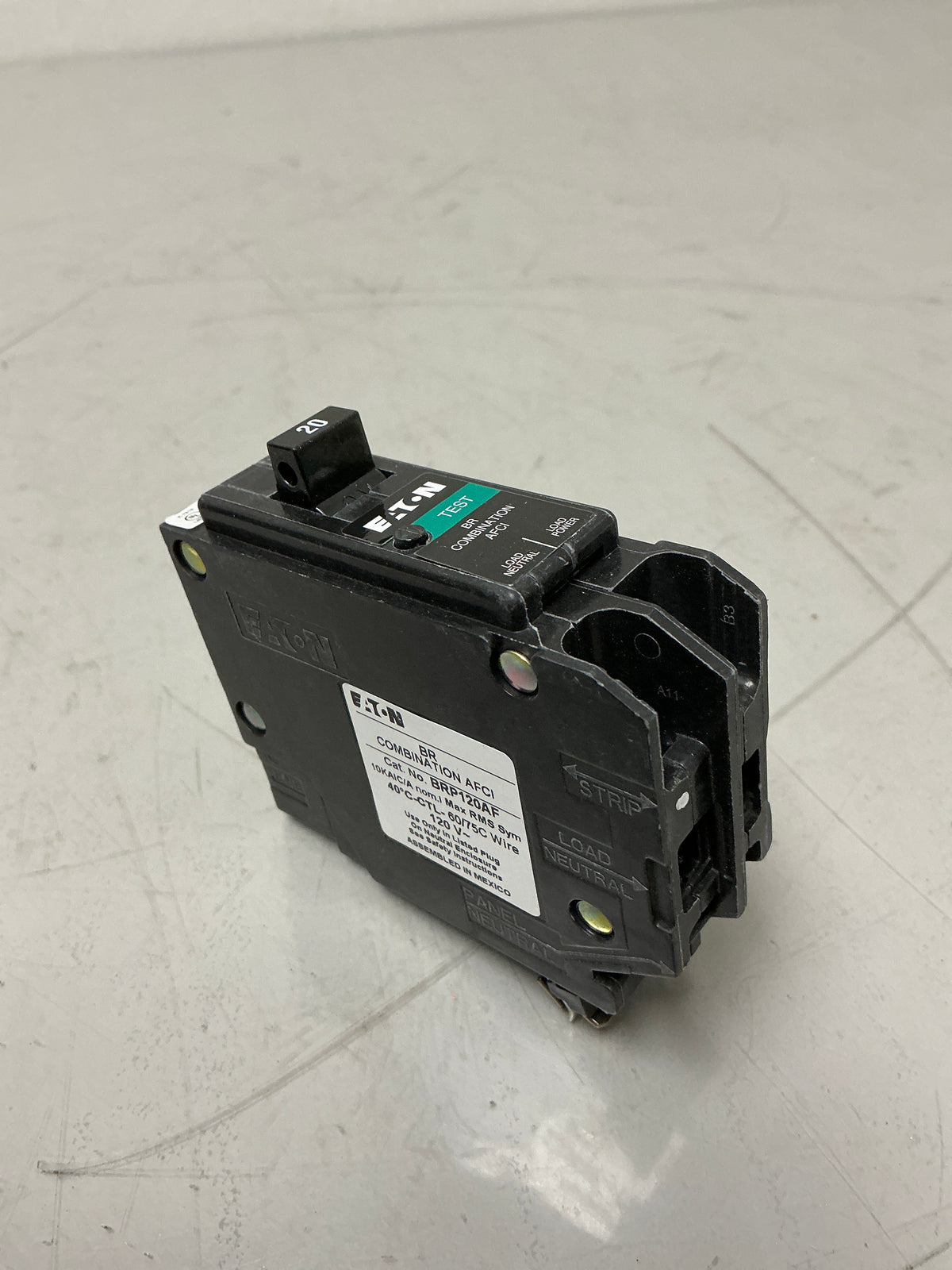 New Eaton BRP120AF 1 Pole, 20 Amps, 120 Volts Circuit Breaker