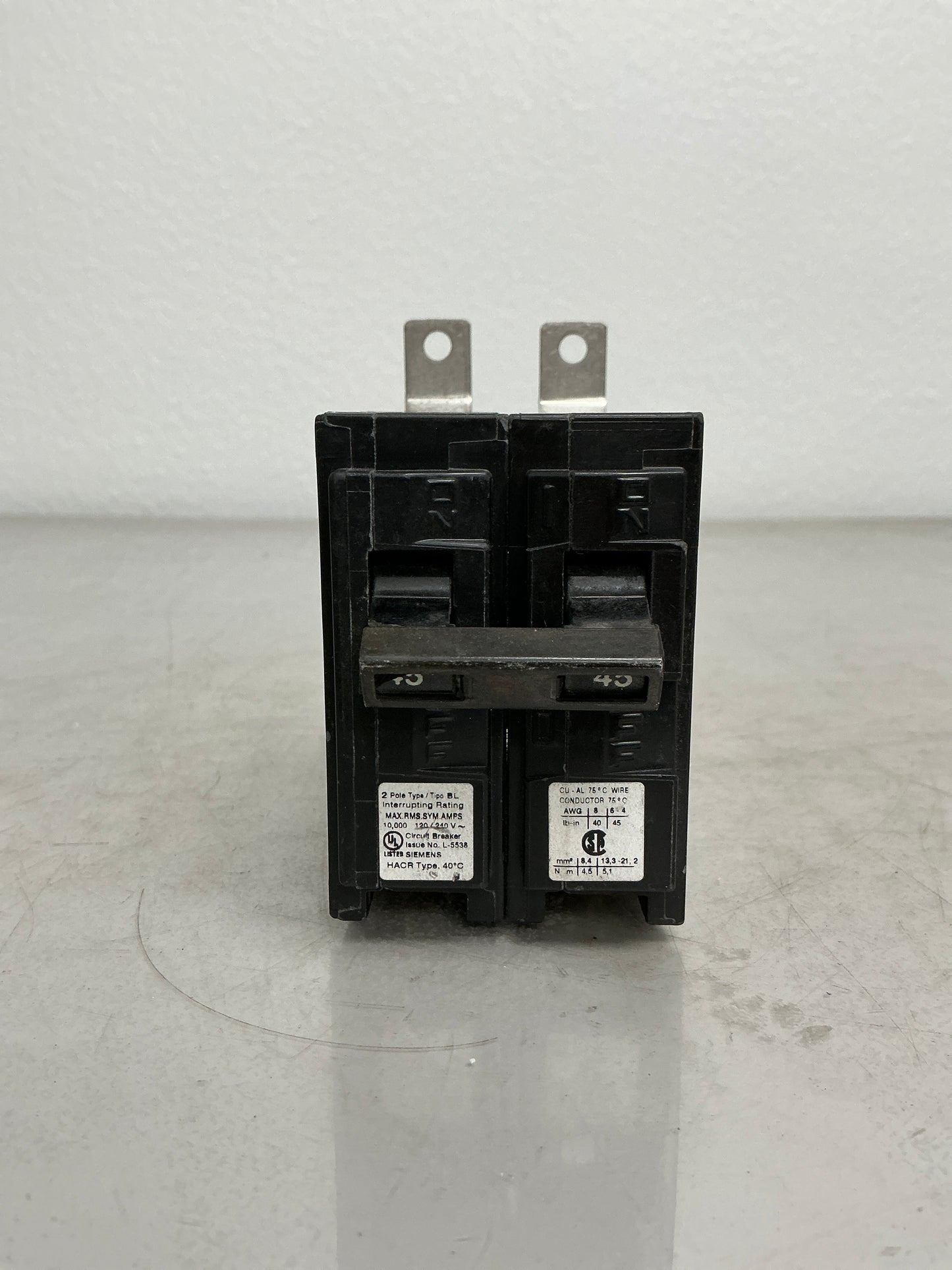 New Siemens B245 2 Pole, 45 Amps, 240 Volts