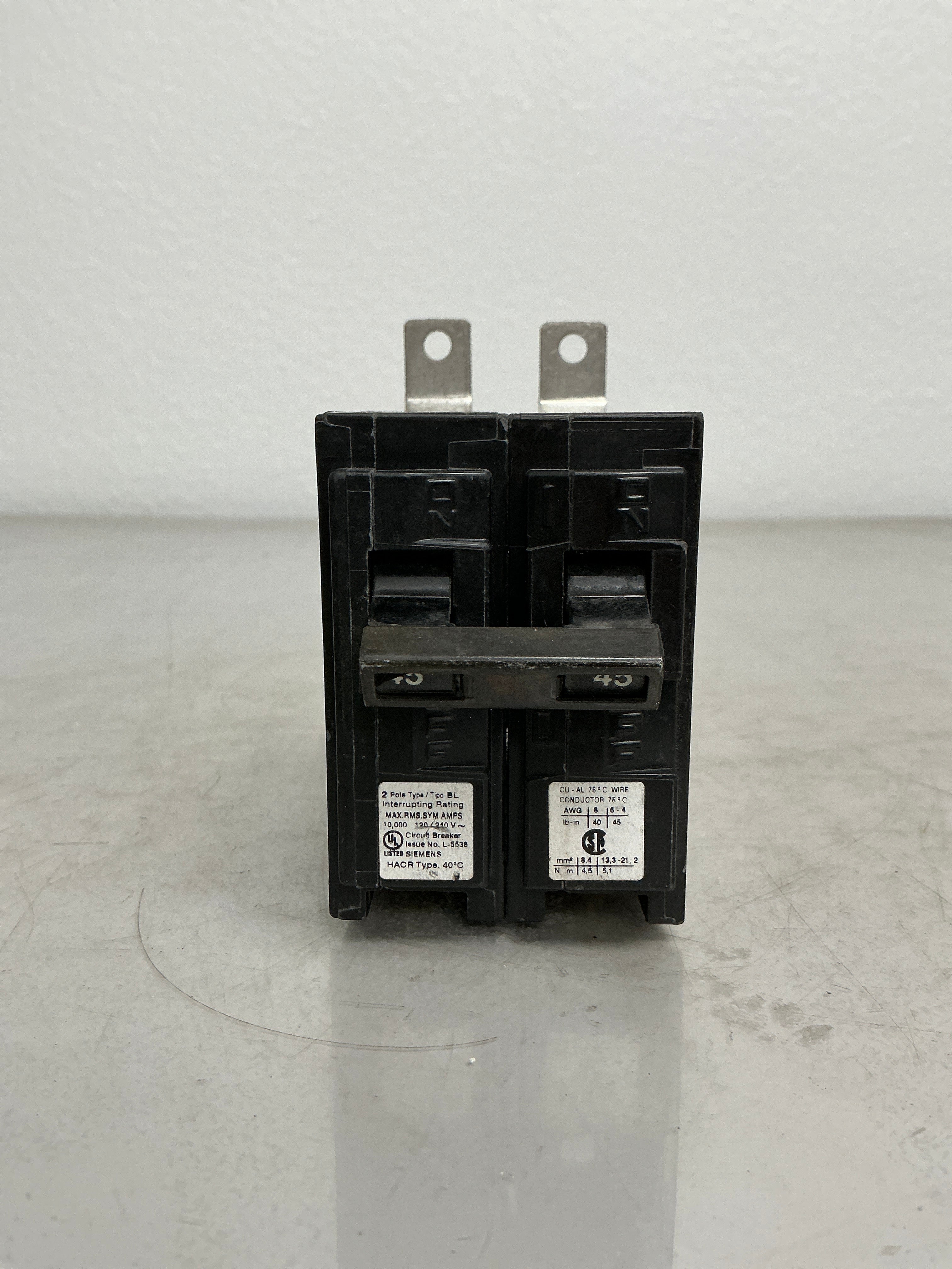 New Siemens B245 2 Pole, 45 Amps, 240 Volts