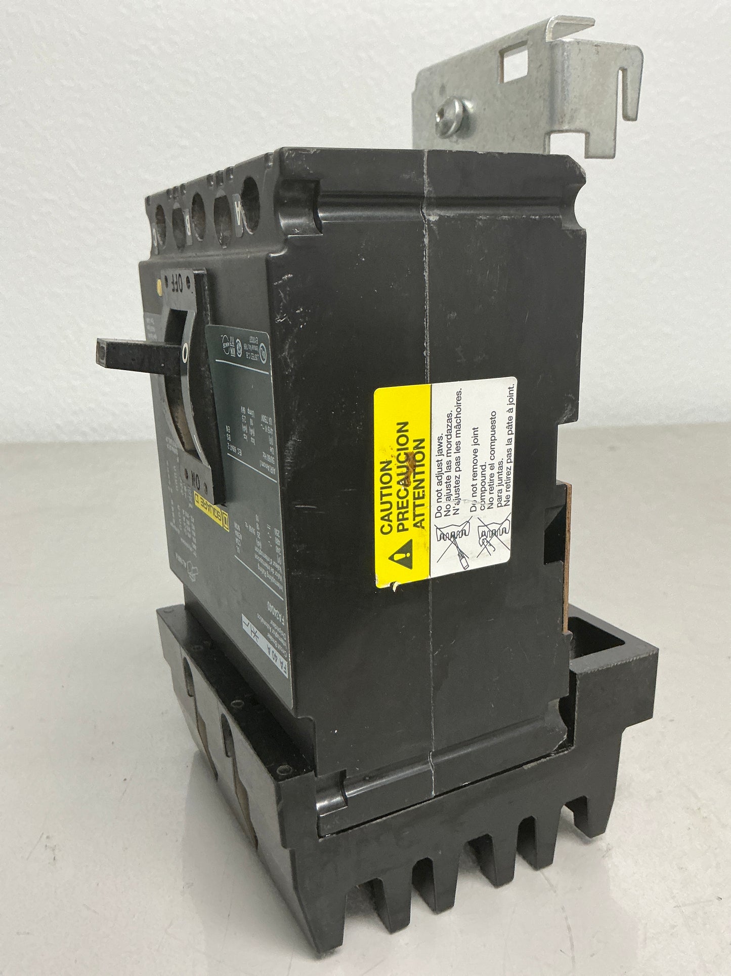 Used Square D FA34040 3 Pole, 40 Amps, 480 Volts
