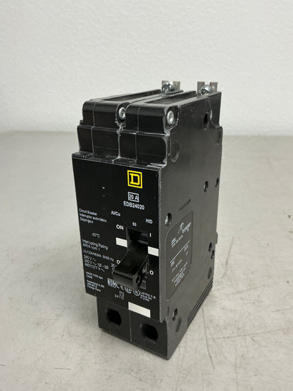 Used Square D EDB24020 2 Pole, 20 Amps, 480 Volts