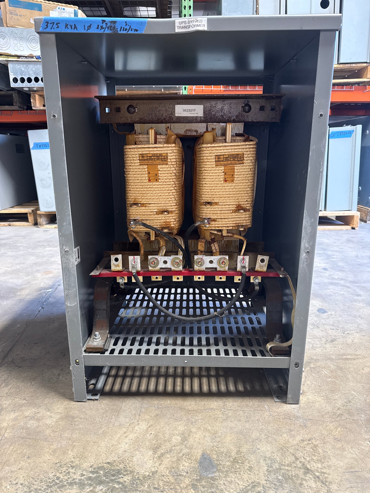 37.5 KVA Transformer, Primary 480, Seconday 120/240 Volts  1 Phase (item#t6)