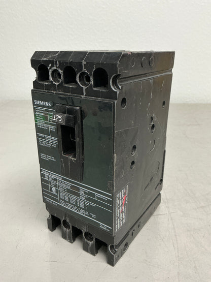 Used Siemens ED63S125A 3 Pole, 125 Amps, 600 Volts