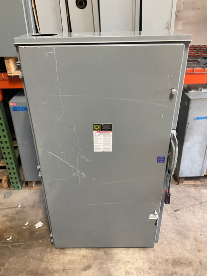 Used Square D H365NR Disconnect 400 Amp 600 Volt Fusible Outdoor 3R