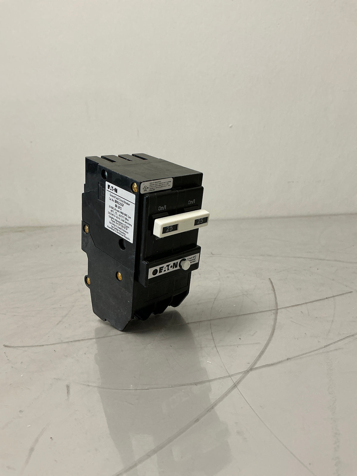 New Eaton BRN225GF 2 Pole 25 Amps, 120/240 Volts Circuit Breaker