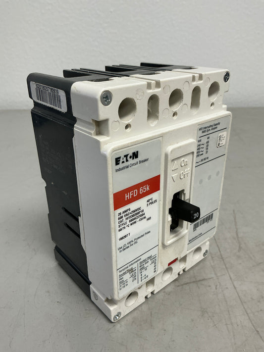 New Eaton HFD3020BP10 3 Poles, 20 Amps, 600 Volts