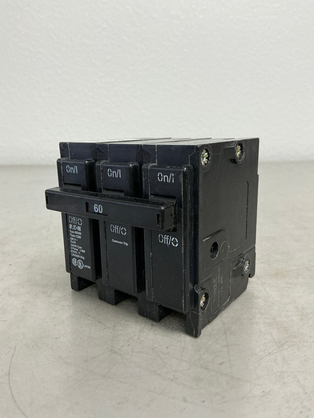 Used Eaton BR360 3 Pole, 60 Amps, 240 Volts