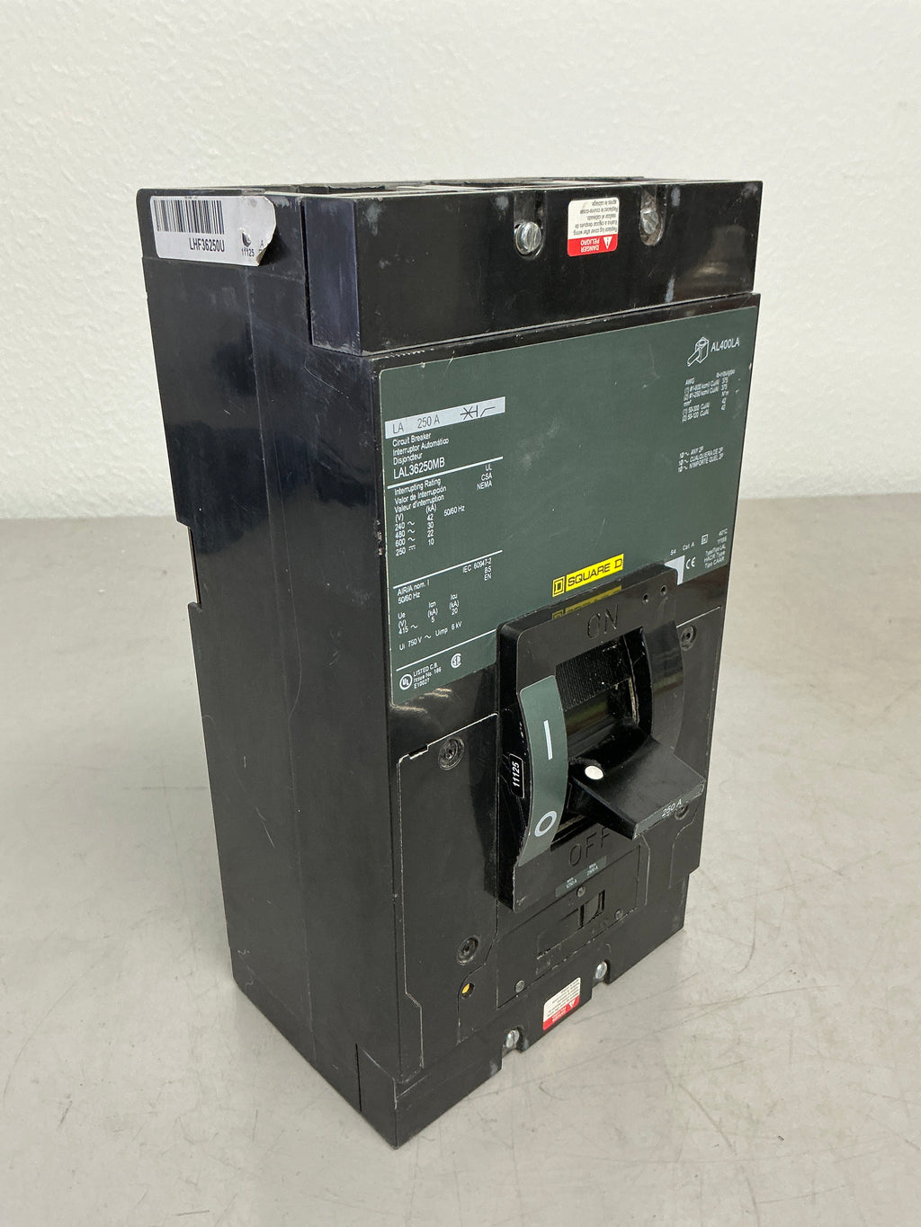 Used LAL36250MB 3 Poles, 250 Amps